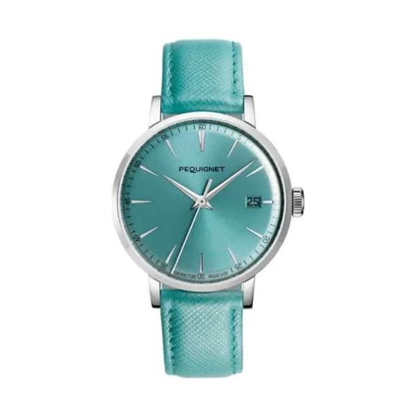 Pequignet Montre Pequignet Manufacture Attitude Automatique Cadran Bleu Turquoise - 9060473