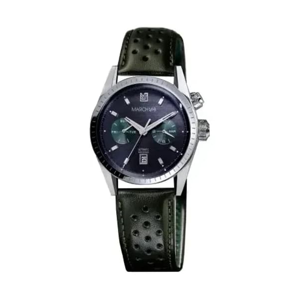 March LA.B Montre MARCH LA.B Agenda Supra Automatique Cadran Mars Bracelet Buffle Vert