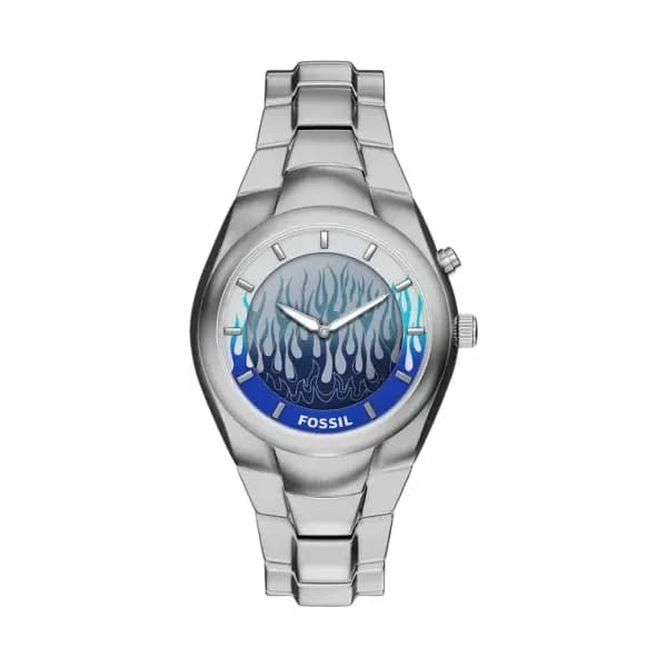 Fossil Montre quartz Homme Y2K Big Tic Bleu