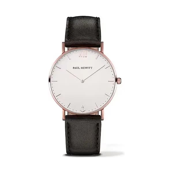 Paul Hewitt Montre Femme PAUL HEWITT en Cuir Noir Etanche