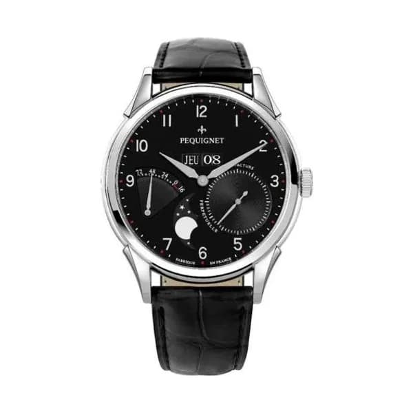 Pequignet Montre Pequignet Royale Grand Sport Automatique Cadran Noir - 9030443