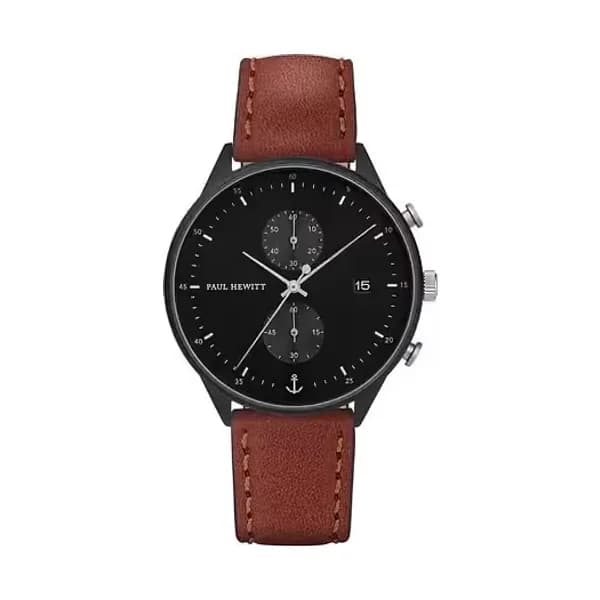 Paul Hewitt Montre Homme PAUL HEWITT en Cuir Marron Etanche