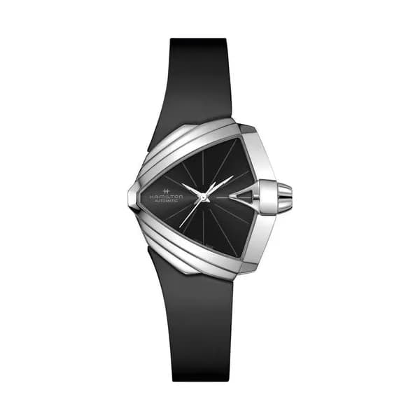Hamilton Montre Hamilton Ventura S automatique cadran noir bracelet caoutchouc noir 34,5 x 38 mm