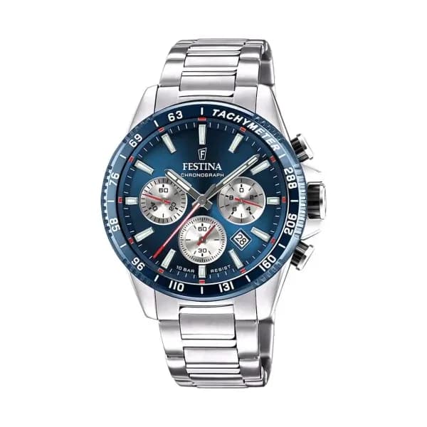 Festina Montre Festina Collection Timeless Chronograph en Acier Argenté