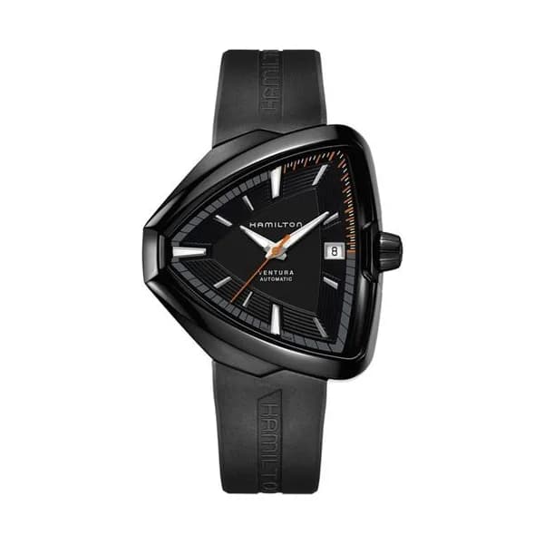 Hamilton Montre Hamilton Ventura Elvis80 cadran noir bracelet caoutchouc noir