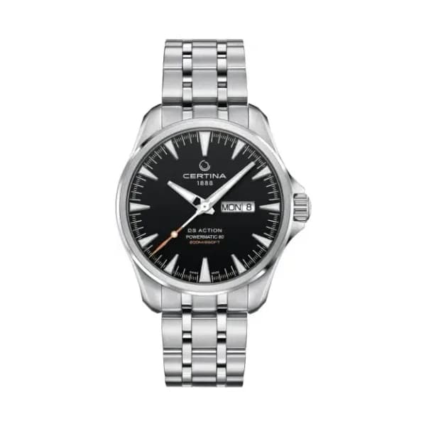 Certina Montre Certina DS Action Day Date Powermatic 80 Automatique Cadran Noir