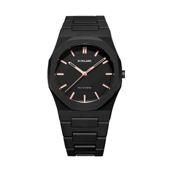 D1 Milano Montre D1 Milano Polycarbon Dawn Light Quartz - 40,5 mm- Cadran Noir - PCBJ12