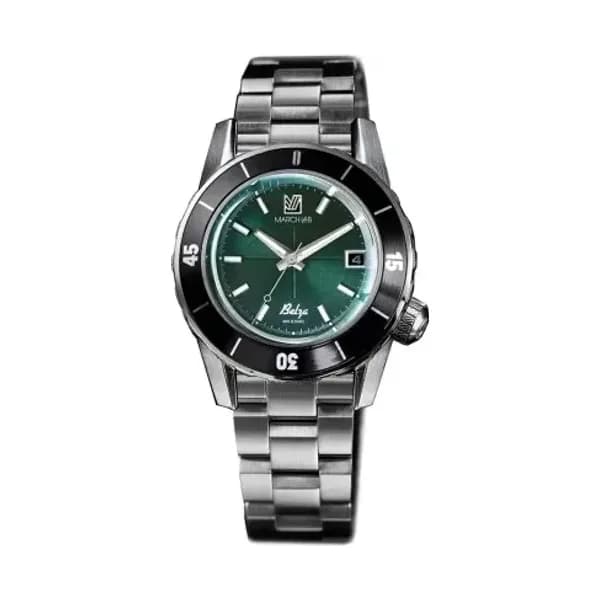 March LA.B Montre MARCH LA.B Belza Automatique Cadran Forest Bracelet Acier