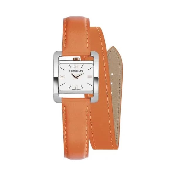 Michel Herbelin Montre Herbelin en Cuir Orange