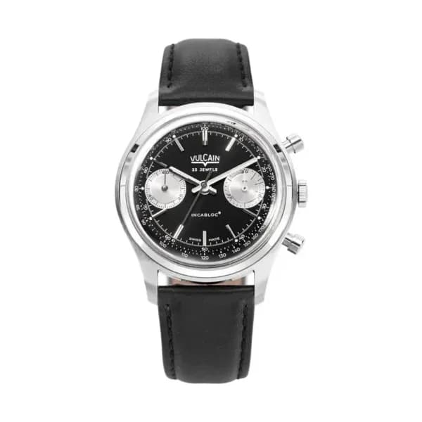 Vulcain Chronograph Noir et Argent- 38MM