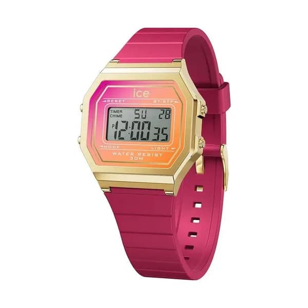 Ice Watch Montre Ice Watch Collection Ice Digit Retro en Silicone Rose