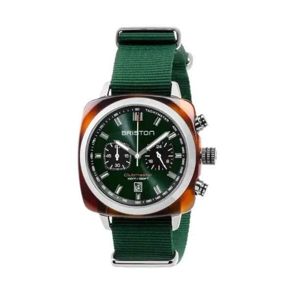 Briston Montre Briston Clubmaster Sport Acétate Vert Anglais