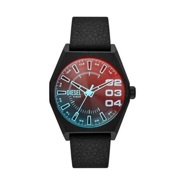 Diesel Montre Diesel Collection Scraper en Cuir Noir