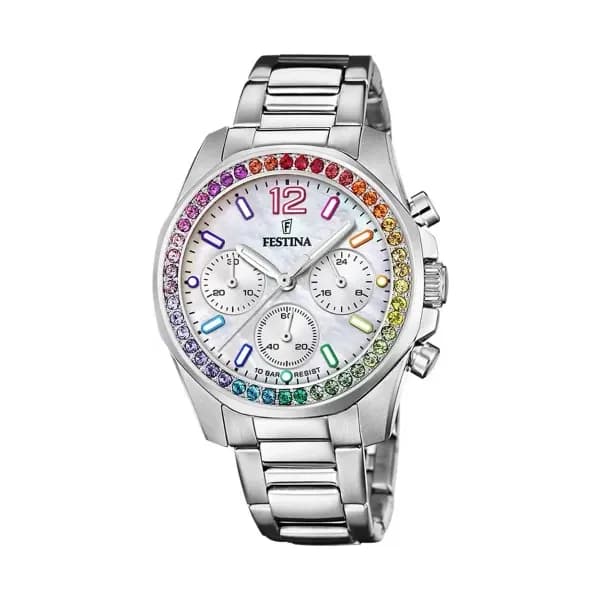 Festina Montre Femme Festina Boyfriend Collection en Acier Gris