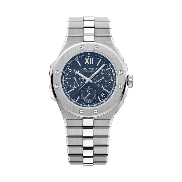 Chopard Montre Chopard Alpine Eagle XL Chrono automatique cadran bleu bracelet acier 44 mm