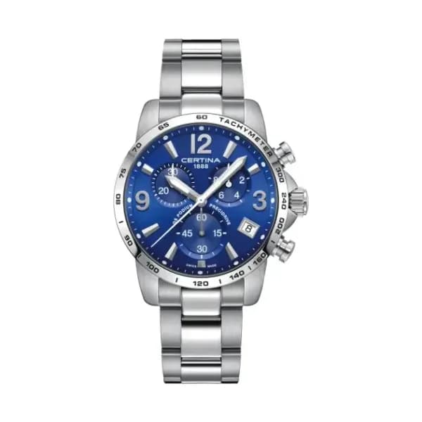 Certina Montre Certina DS Podium Chronograph 1/10 sec Quartz Cadran Bleu
