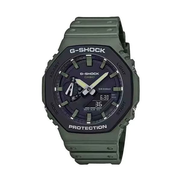 Casio Montre GShock Classic - Série GA-2100 - Kaki & Noir 48.5 x 45.4 mm- GA-2110SU-3A