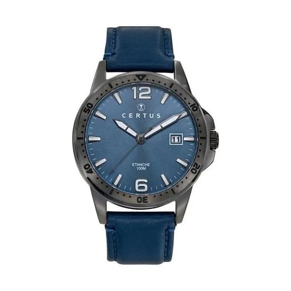 Certus Montre Certus en Cuir Bleu