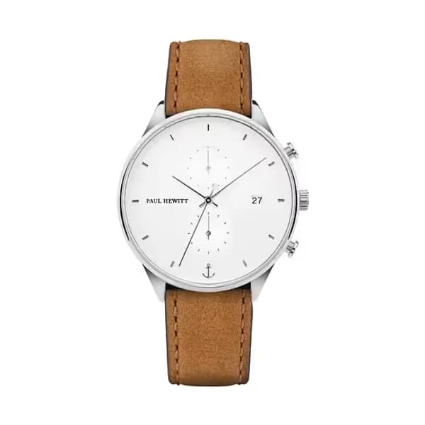 Paul Hewitt Montre PAUL HEWITT en Cuir Marron Etanche