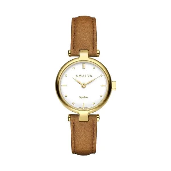 Amalys Montre Amalys Collection Portman en Cuir Marron