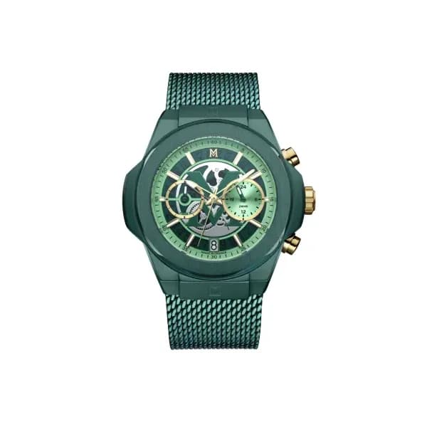 Montignac Montre quartz Homme Origine Vert, Argenté