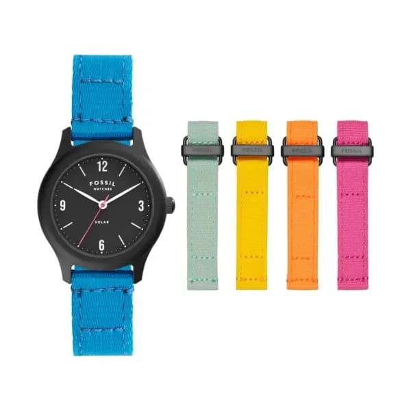 Fossil Montre quartz solaire Femme Earth day Noir