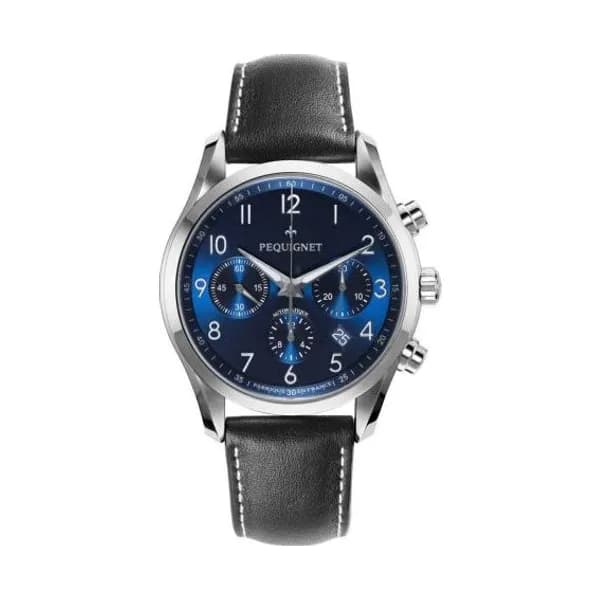 Pequignet E. Montre Pequignet Elegance Chronographe - 42 mm Homme -4810473S-CN