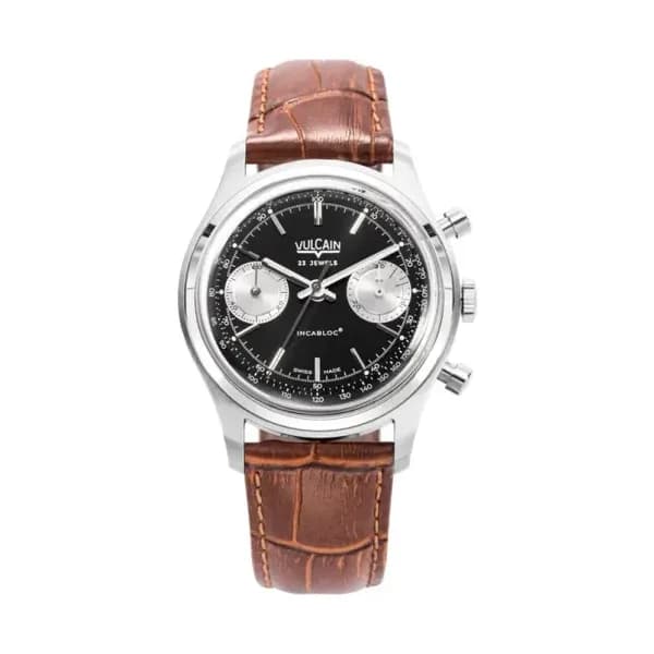 Vulcain Chronograph Noir et Argent- 38MM