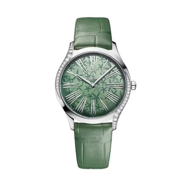 Omega De Ville 36 mm, acier sur alligator