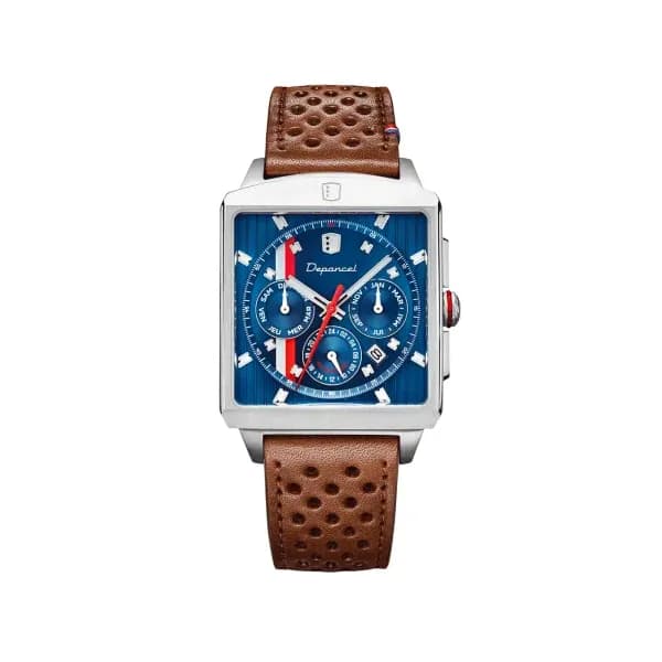 Depancel Montre automatique Homme Série-R Bleu, Blanc, Rouge