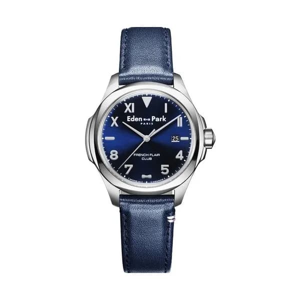 Eden Park Montre Eden Park Collection Club en Cuir Bleu