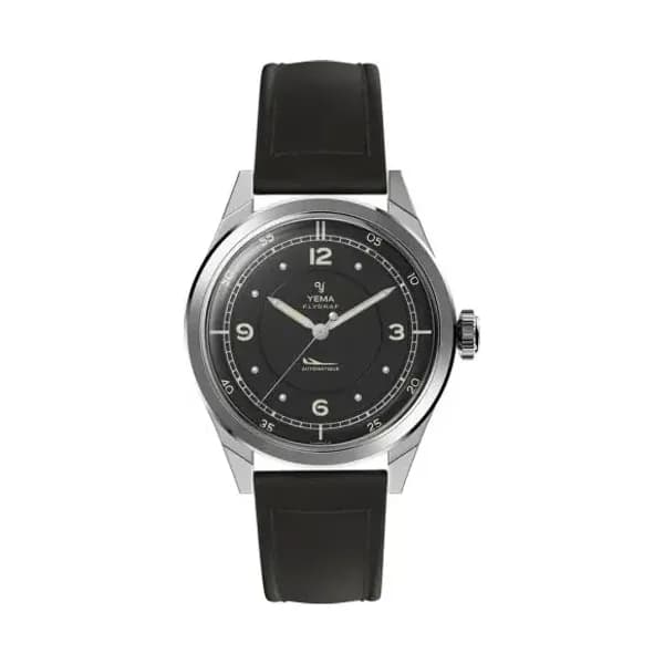 Yema Montre Yema Flygraf Pilot Cadran Noir Bracelet Cuir