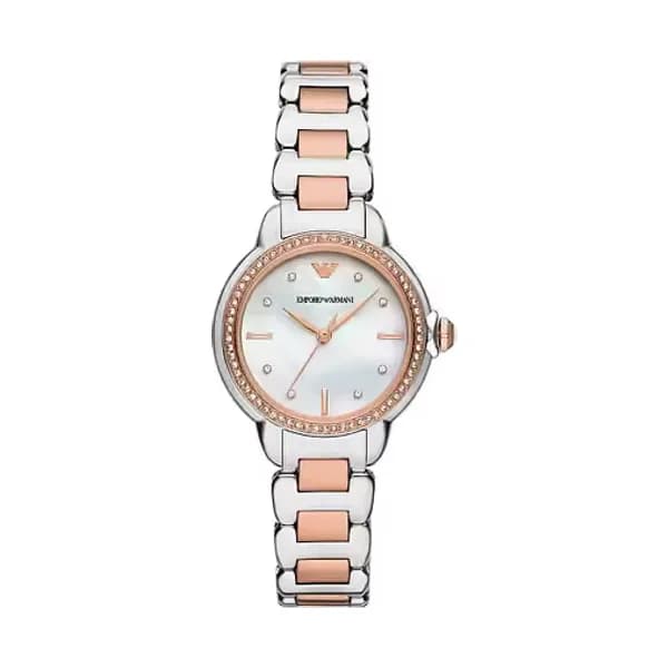 Emporio Armani Montre Analogique Femme Emporio Armani Acier Bicolore AR11569