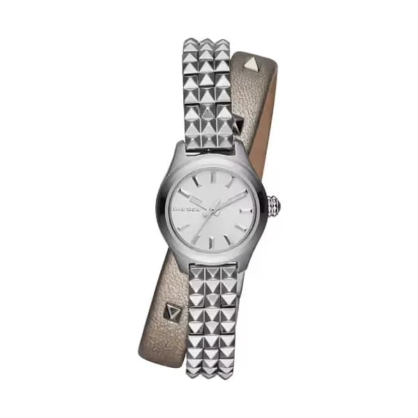 Diesel Montre Femme DIESEL en Cuir Gris Etanche