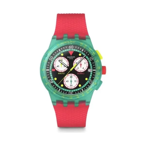 Swatch Montre Neon Emerald Chrono SUSG409