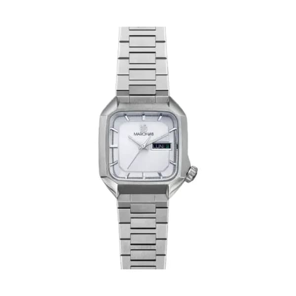 March LA.B Montre MARCH LA.B AM2 Electrique 39mm Cadran White Bracelet Acier