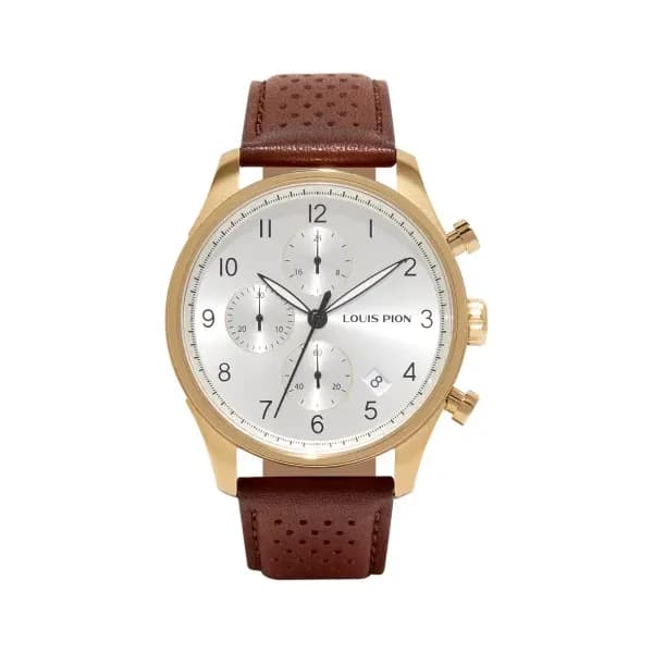 Louis Pion Montre quartz Homme Lucas Blanc
