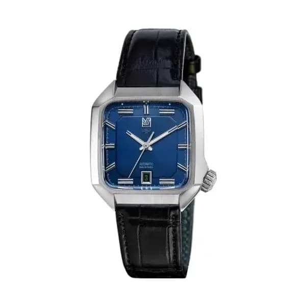 March LA.B Montre MARCH LA.B AM2 Automatique 39 mm Navy Bracelet en alligator noir