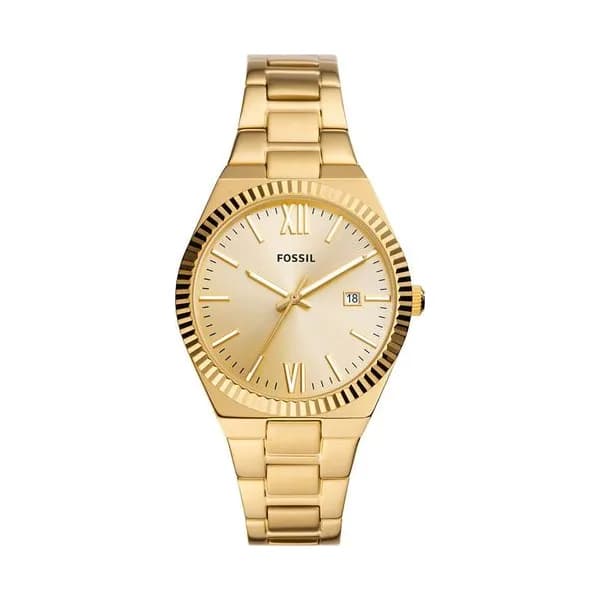 Fossil Montre Femme FOSSIL SCARLETTE MINI en Acier Jaune Etanche