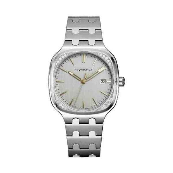 Pequignet Montre Pequignet Manufacture Concorde 20 Diamants - 40mm Automatique Cadran Argent - 9040339