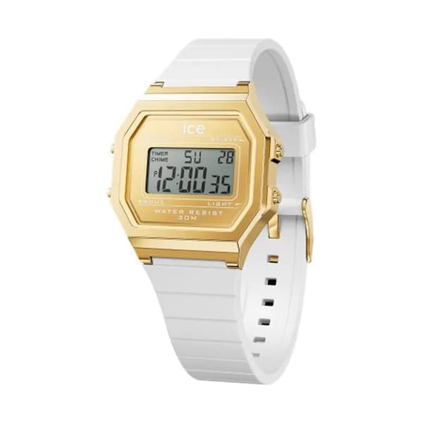 Ice Watch Montre Ice Watch Collection Ice Digit Retro en Silicone Blanc