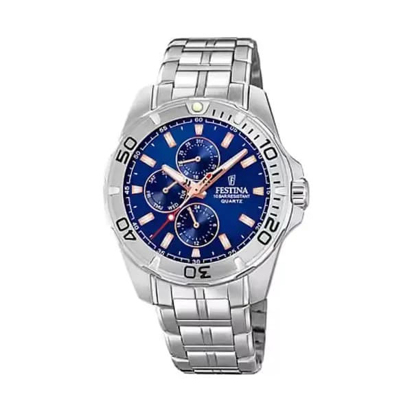 Festina Montre Homme FESTINA MULTIFONCTION en Acier Gris Etanche
