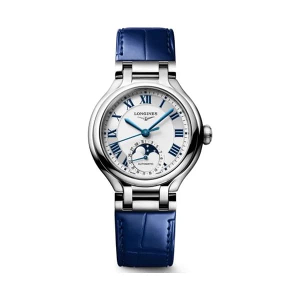 Longines Montre Longines Longines primaluna moonphase 34 mm Automatique Cadran Argenté Bracelet