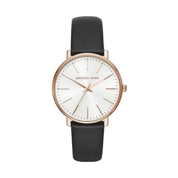 Michael Kors Montre Femme MICHAEL KORS en Cuir Noir