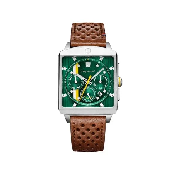Depancel Montre automatique Homme Série-R Vert, Jaune