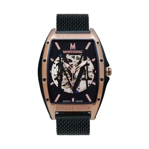 Montignac Montre Montignac Tonneau Automatique Bleu