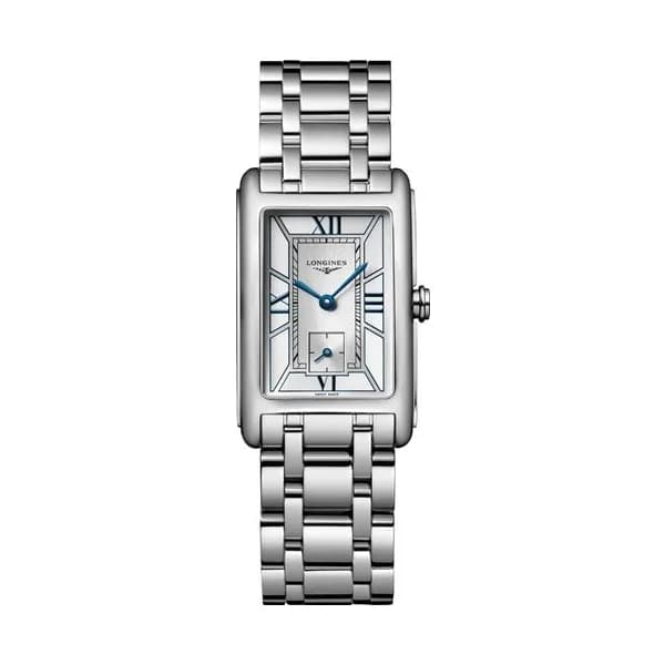 Longines Montre Longines DolceVita quartz cadran blanc bracelet acier 23,30 x 37 mm