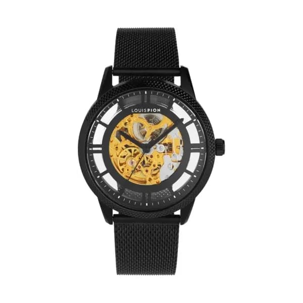 Louis Pion Montre automatique Homme Achille Doré, Transparent