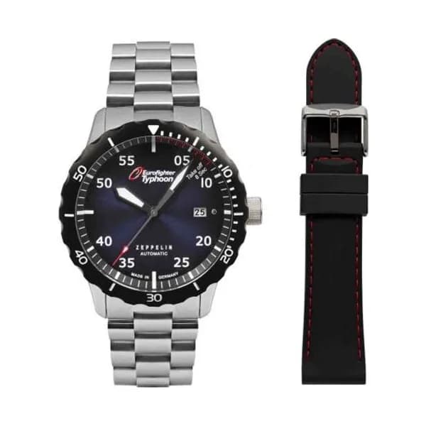 Zeppelin Montre Zeppelin Eurofighter Automatique Cadran Bleu - 7268M3_set