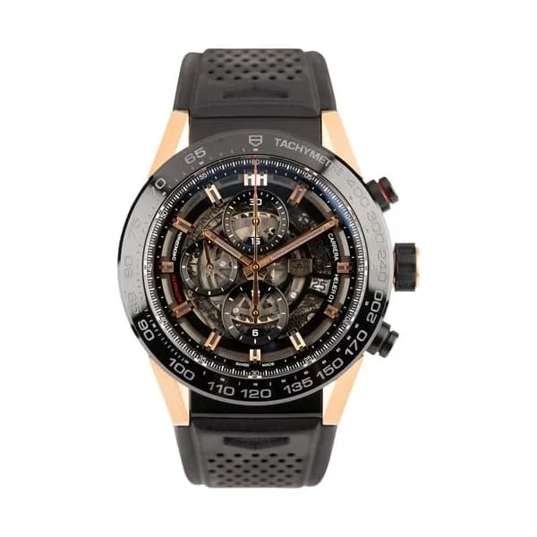 TAG Heuer Montre TAG Heuer Carrera Chronographe Heuer 01 Or et Titane automatique 45 mm Full Set 2017